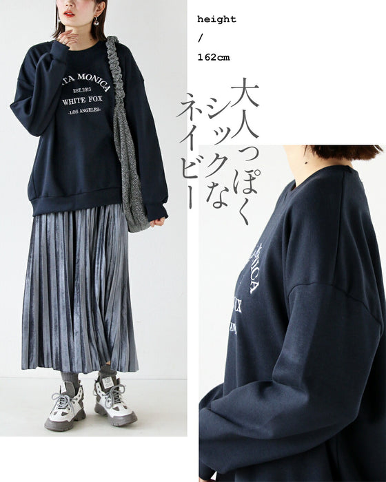 高見えさせる刺繍ロゴトップス