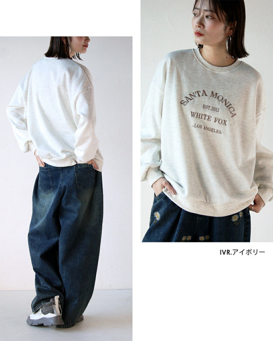 高見えさせる刺繍ロゴトップス