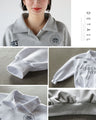 Creates a relaxed look. Collared logo sweatshirt top