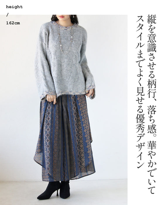 ほどよく個性を引き立てる 揺らめくエアリーフレアパンツ