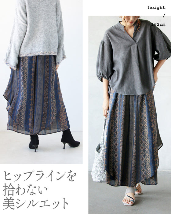 ほどよく個性を引き立てる 揺らめくエアリーフレアパンツ