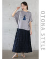 オシャレLADY 異素材ドルマントップス