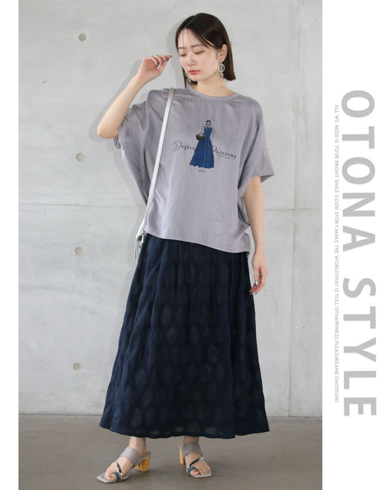 オシャレLADY 異素材ドルマントップス