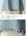 可憐なリーフ刺繍柄トップス