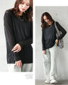 上 品 に キ マ ル。大人の優秀ロンT lame×sheer tops