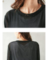 上 品 に キ マ ル。大人の優秀ロンT lame×sheer tops
