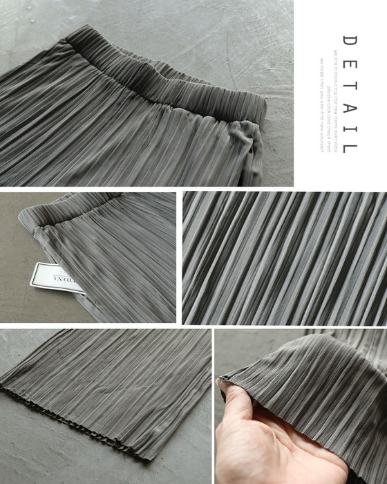 理想の落ち感 スッキリ細見えプリーツパンツ