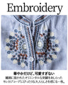 アクセントになる華やか刺繍 ストライプシャツ