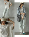 ロゴの魅力。無造作に重なる刺繍ラインがシャレ感つくる大人のカジュアルTシャツ