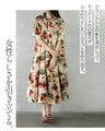 一枚で品よく華やぐ。 ヴィンテージな花柄ティアードワンピース