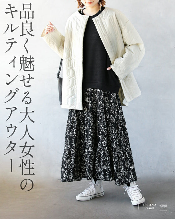 こなれ大人可愛い 疲れない軽量キルティングアウター