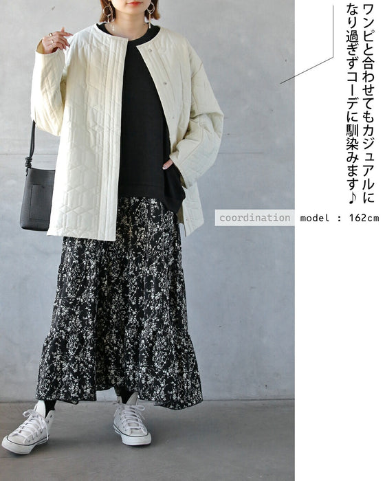 こなれ大人可愛い 疲れない軽量キルティングアウター