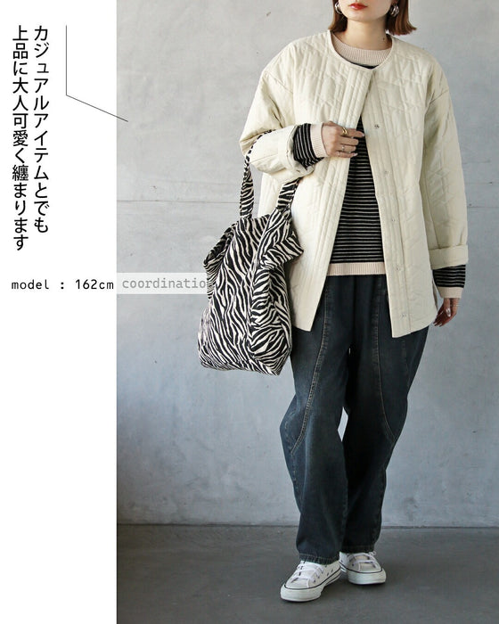 こなれ大人可愛い 疲れない軽量キルティングアウター