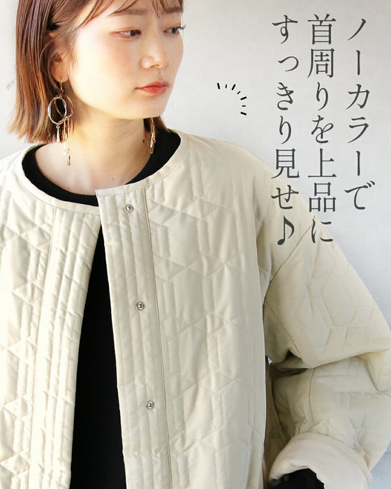 こなれ大人可愛い 疲れない軽量キルティングアウター