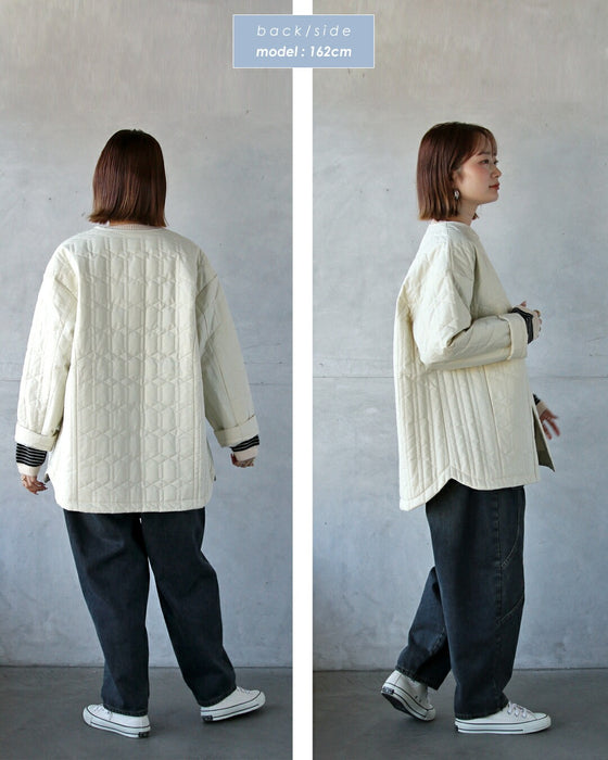 こなれ大人可愛い 疲れない軽量キルティングアウター