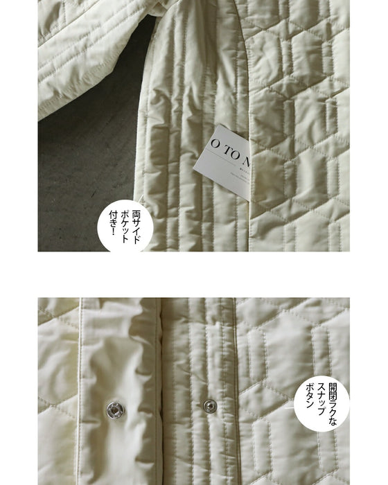 こなれ大人可愛い 疲れない軽量キルティングアウター