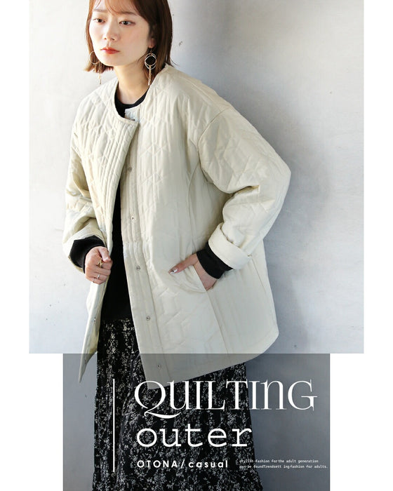 こなれ大人可愛い 疲れない軽量キルティングアウター