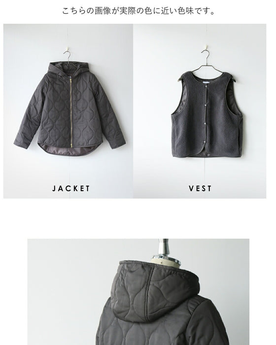気温も気分も、自在に。ベスト付き軽量キルティングアウター【set】
