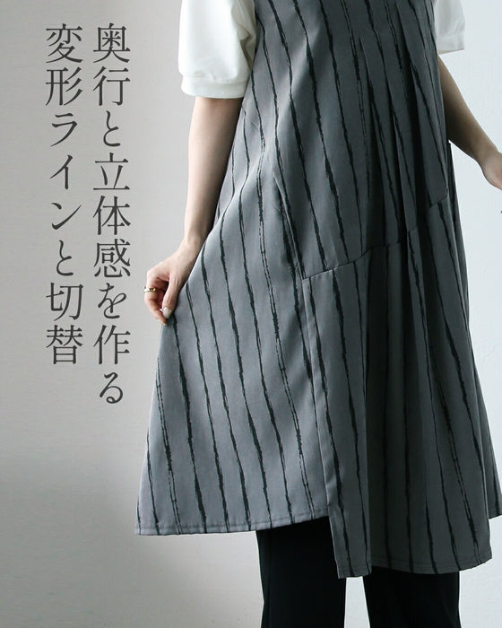 絶妙なモード感とラフさ 大人のジャンスカワンピ