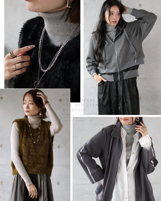 頑張らずに印象アップ”を叶える万能リブニット。