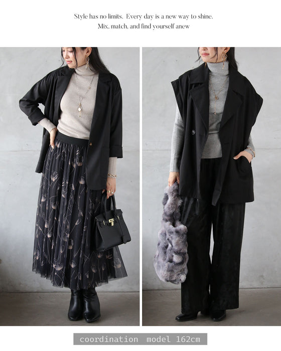 頑張らずに印象アップ”を叶える万能リブニット。