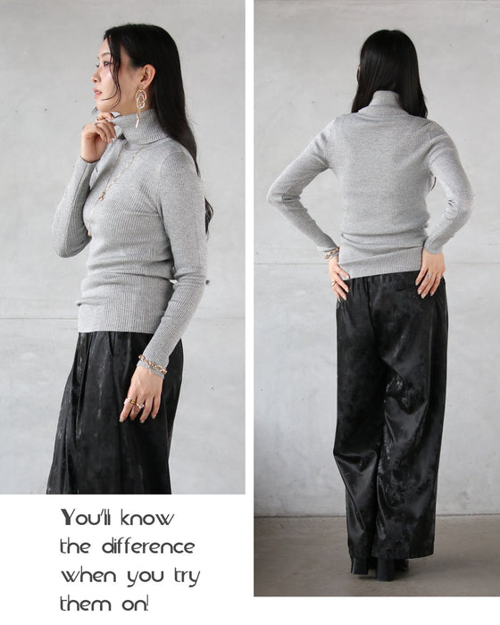 頑張らずに印象アップ”を叶える万能リブニット。