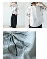 品よく華やぐ立体刺繍の涼やかトップス