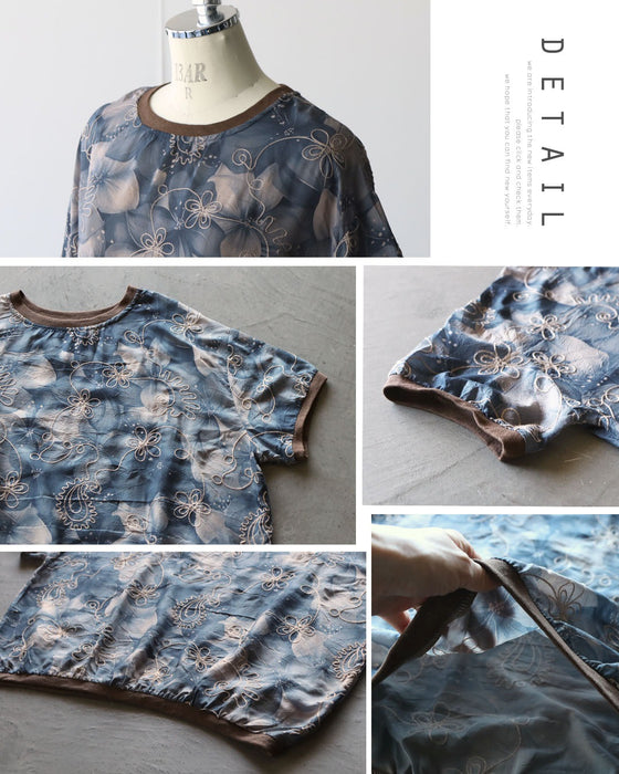 甘さも、抜け感も手に入る。水彩×刺繍の華やぎトップス