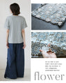 着るだけで華やぐ。異素材花刺繍Ｔシャツ