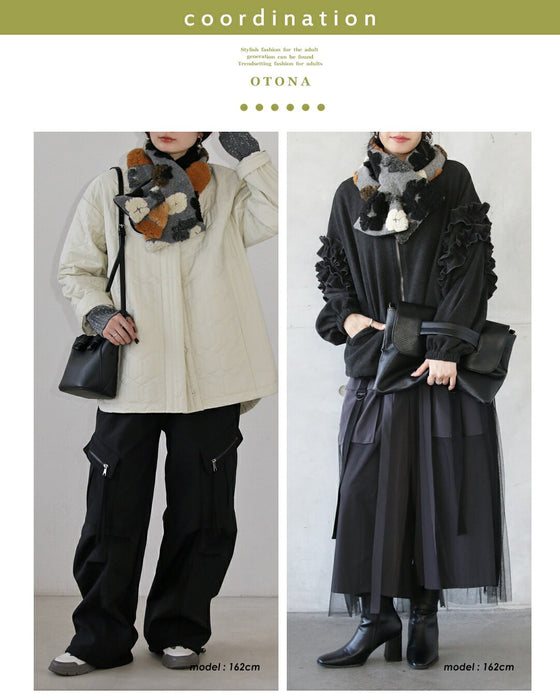 巻くだけで顔まわり華やぐ 大人可愛いボアマフラー