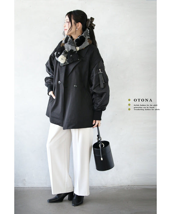 巻くだけで顔まわり華やぐ 大人可愛いボアマフラー