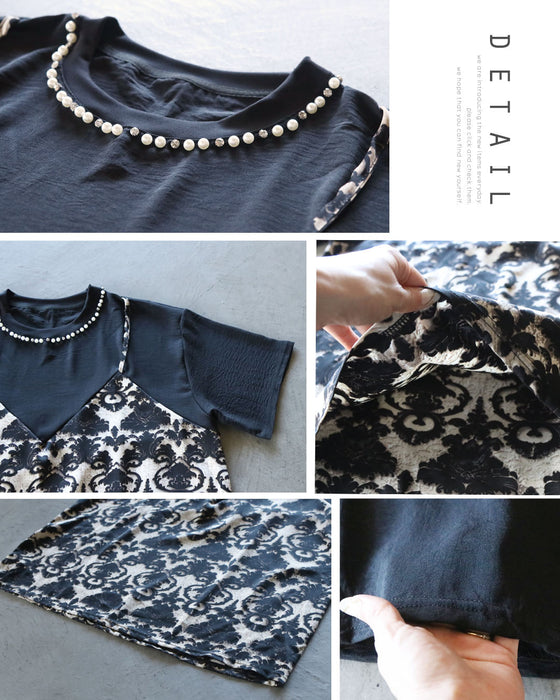 1枚でレイヤード映え。ゆったり着れる、大人の華やぎスタイルトップス