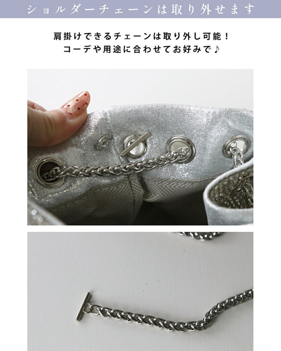 手元に添えるだけで上品な煌めきと華やぎをくれる ジュエリーバッグ