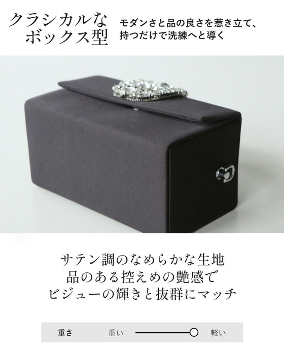 手元が美しく ふわっと体温上がるビジューの輝きミニバッグ