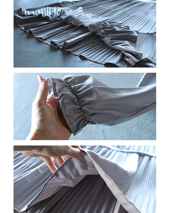 上品なお出かけコーデが完成ニットベスト&ティアードワンピースの2点セット