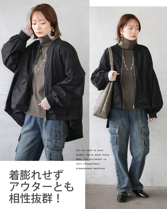 ラインで魅せる。スッキリ見え配色ニット