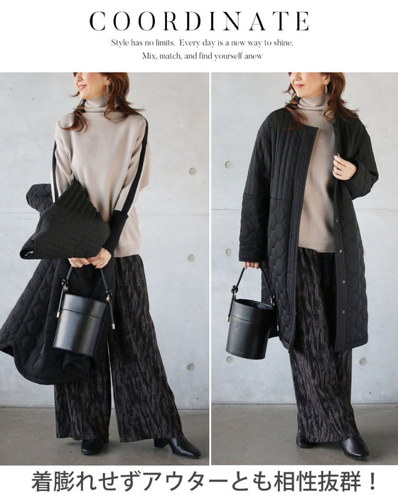 ラインで魅せる。スッキリ見え配色ニット