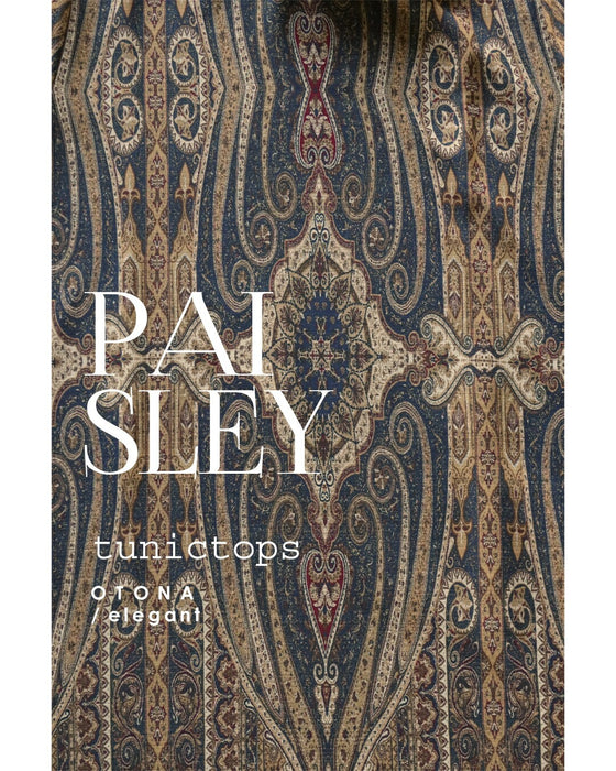 華やぎムード漂う タイ付きペイズリーチュニック