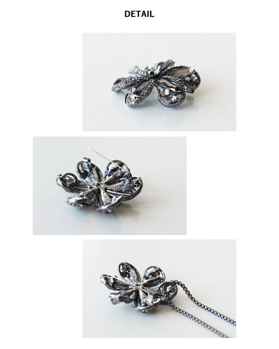 可憐さと気品を添える ビジューブローチ