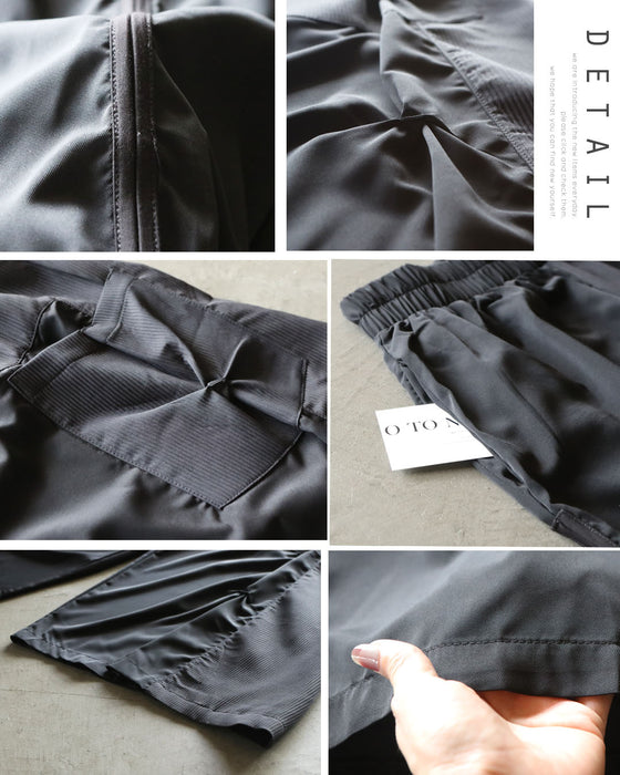 異素材×ねじれタックで遊ぶ。大人のモードワイドパンツ