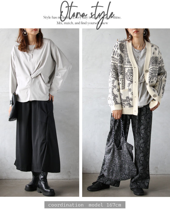 シンプルにひとくせ癖 こなれ感が生まれる変形トップス。