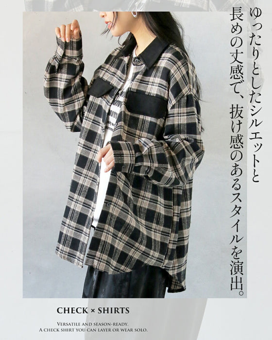季節の狭間に頼れるチェック柄シャツ