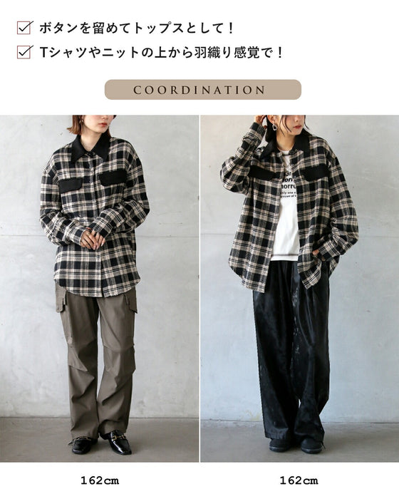 季節の狭間に頼れるチェック柄シャツ