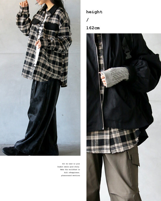 季節の狭間に頼れるチェック柄シャツ