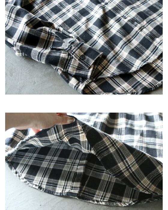 季節の狭間に頼れるチェック柄シャツ