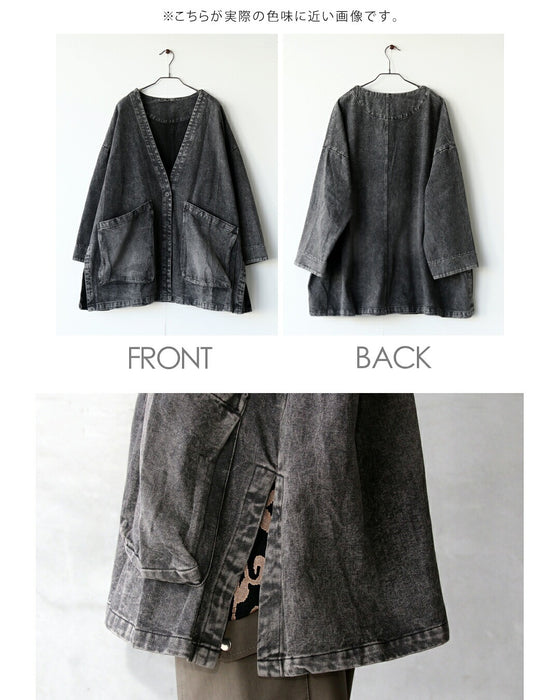 羽織るだけでこなれ感が決まるゆったりデニムジャケット