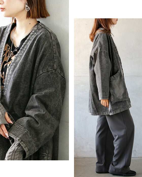 羽織るだけでこなれ感が決まるゆったりデニムジャケット