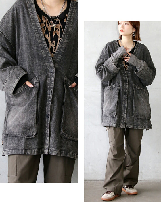 羽織るだけでこなれ感が決まるゆったりデニムジャケット