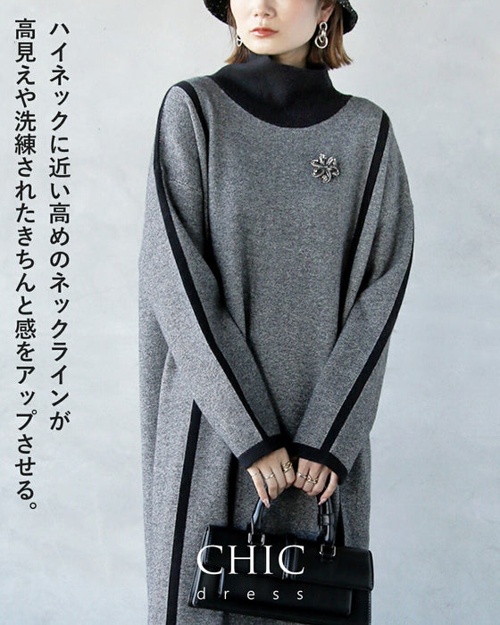 ラインで魅せるシルエット美人ワンピース　