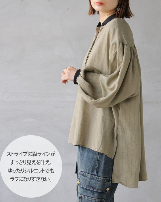 ラクなのに、こなれ見え 大人のためのゆるストライプシャツ